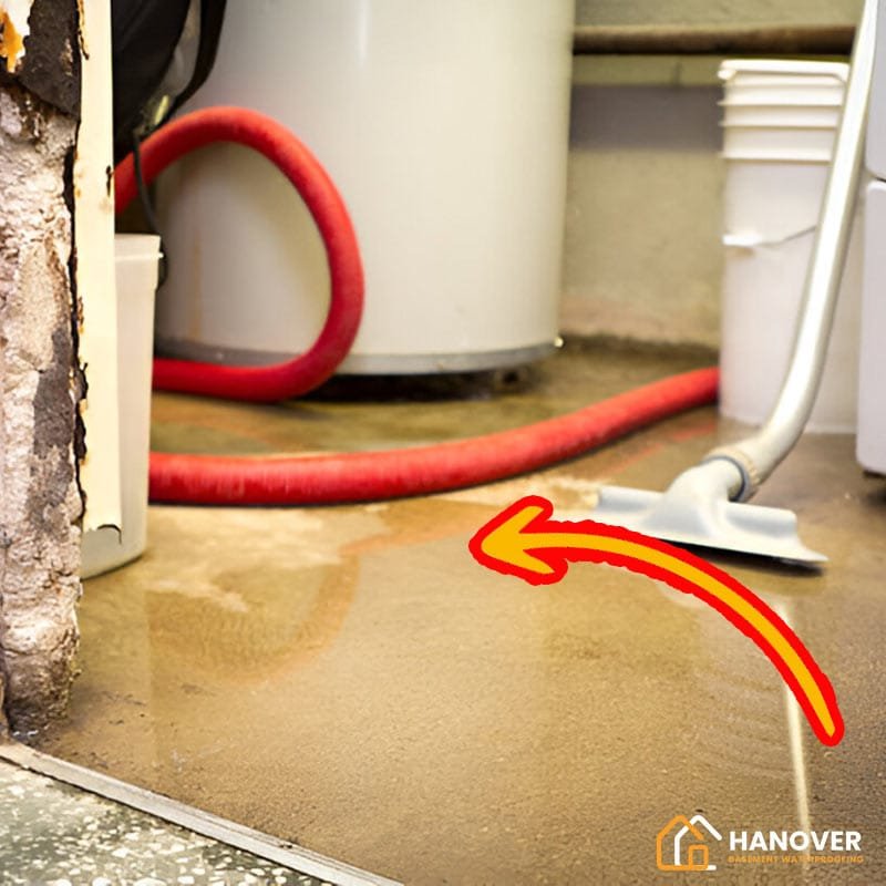 how to get rid of standing water on concrete